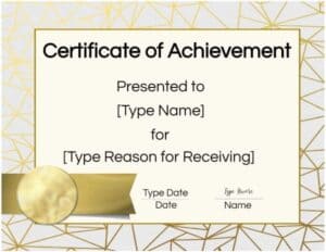 Certificate of Achievement