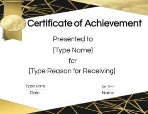 Achievement Certificate