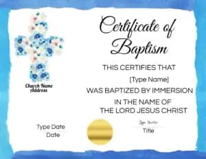 baptism certificate template