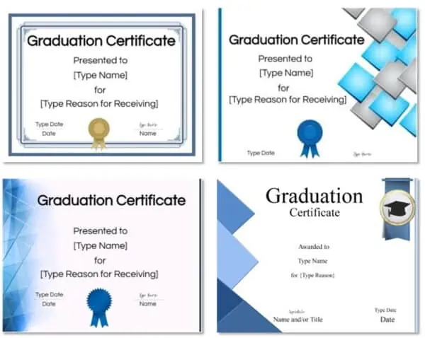 graduation certificate