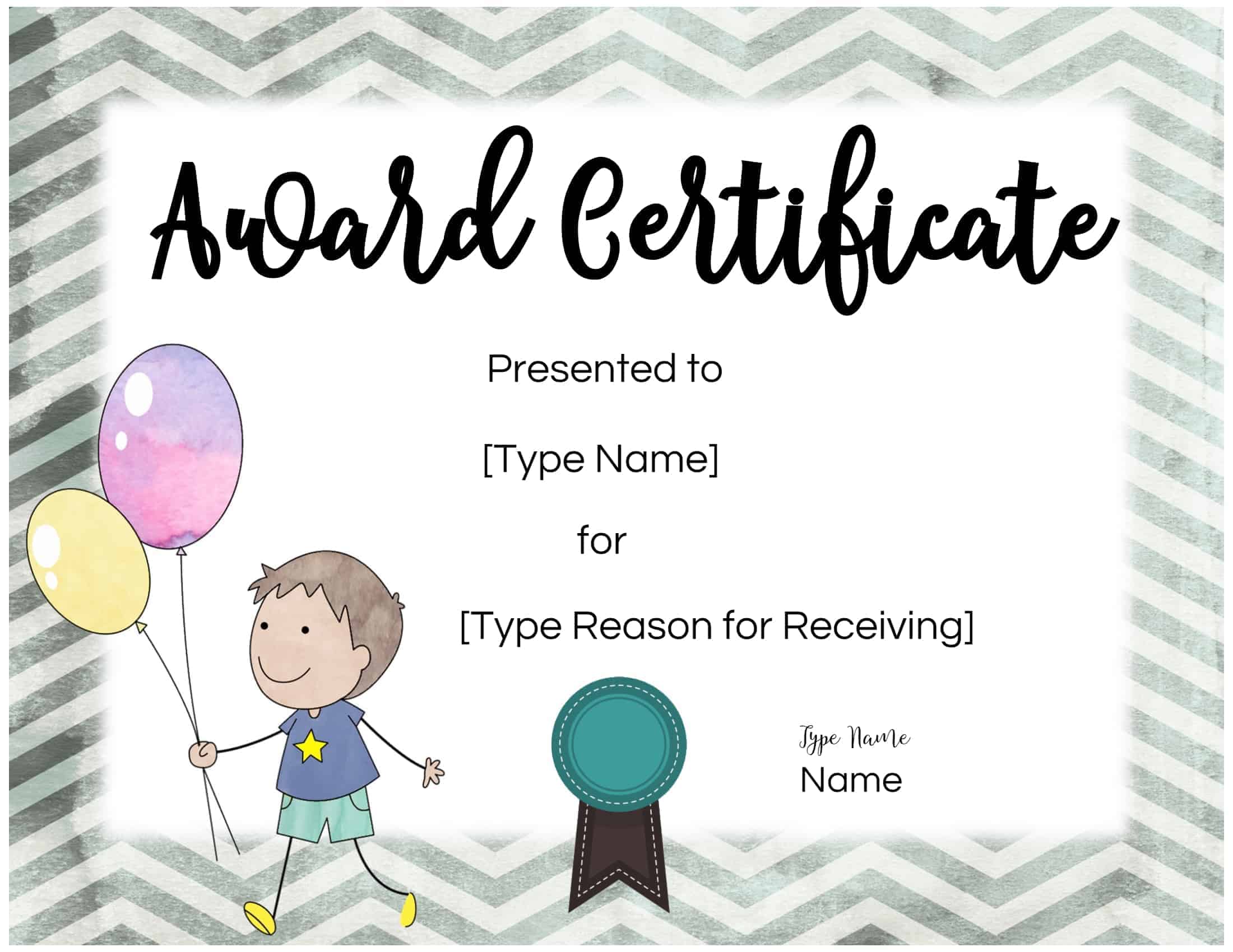 Free Custom Certificates for Kids | Customize Online &amp; Print at Home