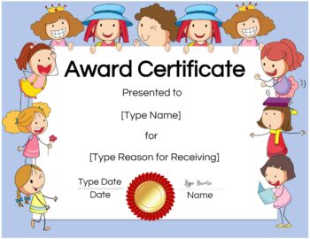 Free Custom Certificates for Kids Customize Online Print at Home