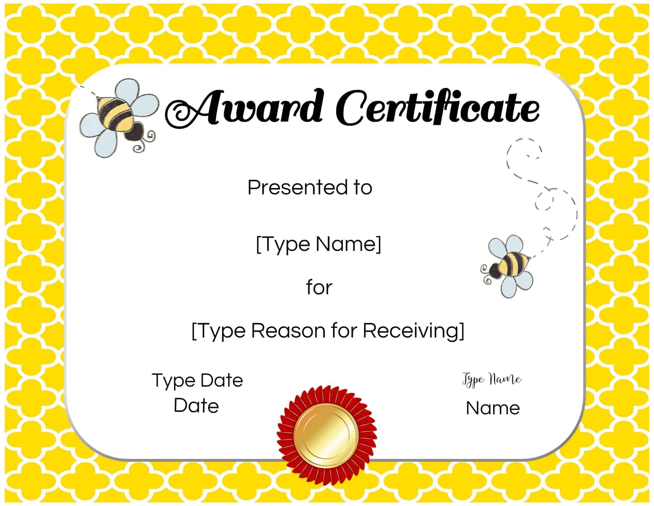 Free Custom Certificates For Kids Customize Online Print At Home