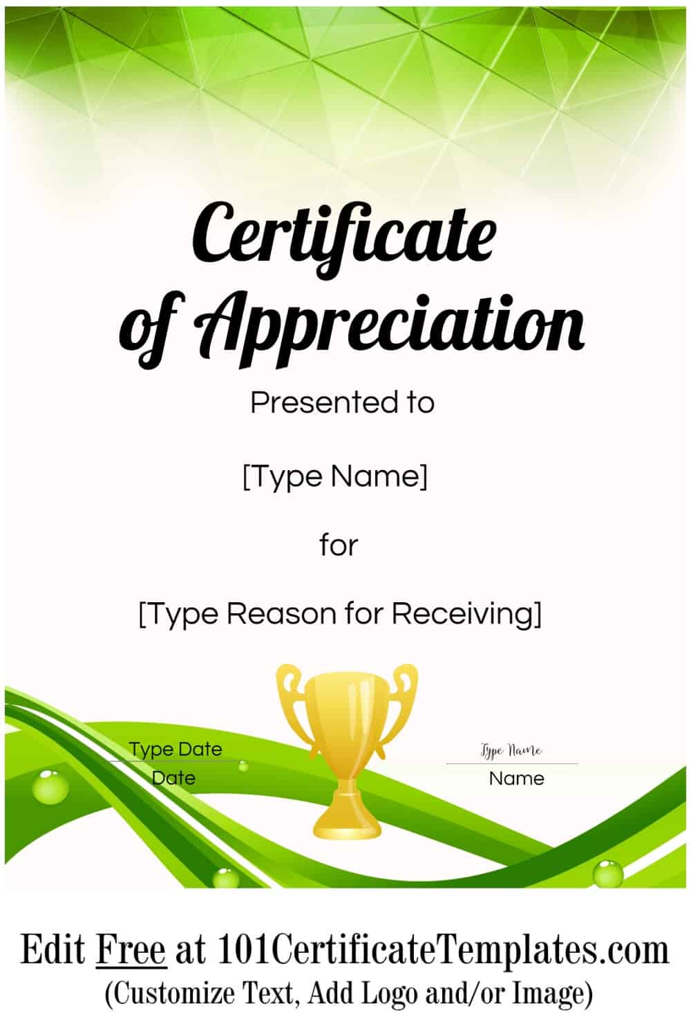 Certificates Of Appreciation Templates For Word DocTemplates