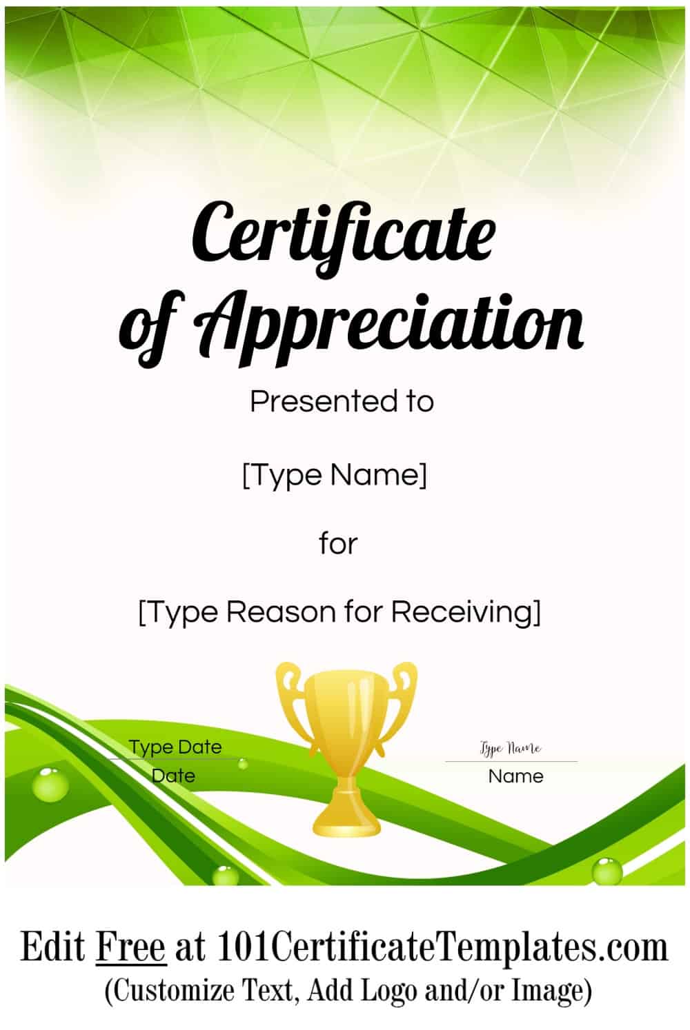 Certificates Of Appreciation Templates For Word Doctemplates