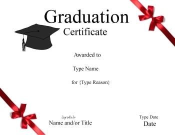 free graduation certificate template customize online