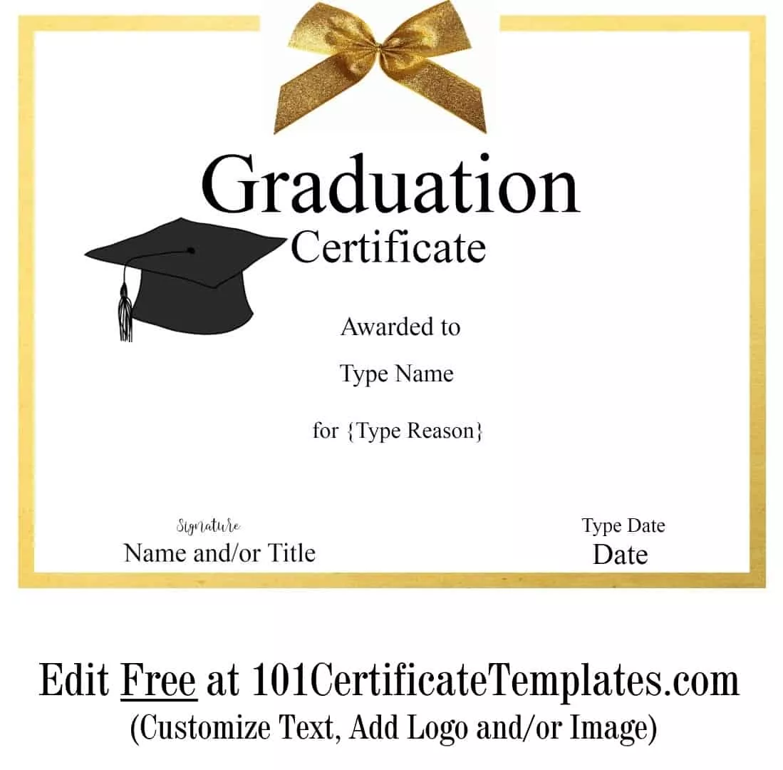 Free Graduation Certificate Template  Customize Online & Print Regarding Scroll Certificate Templates