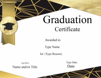 Free Graduation Certificate Template | Customize Online &amp; Print