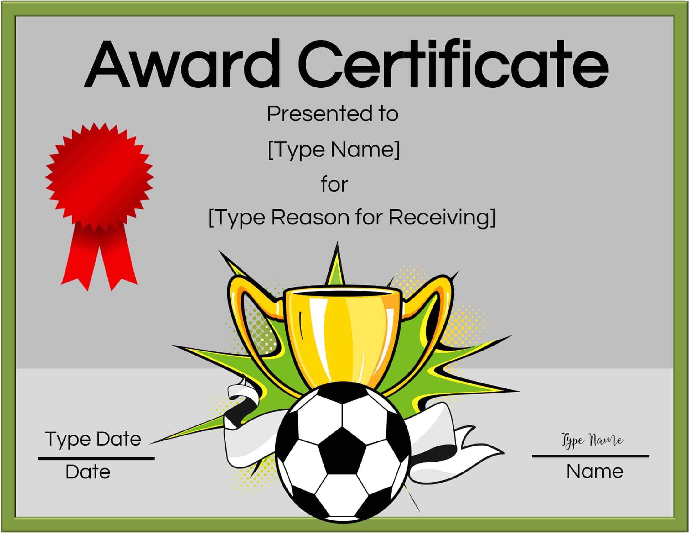 Soccer Certificate Printable Printable Word Searches