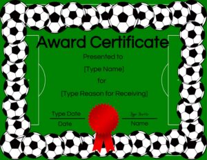 free soccer certificate maker edit online and print at home make your own certificates free online