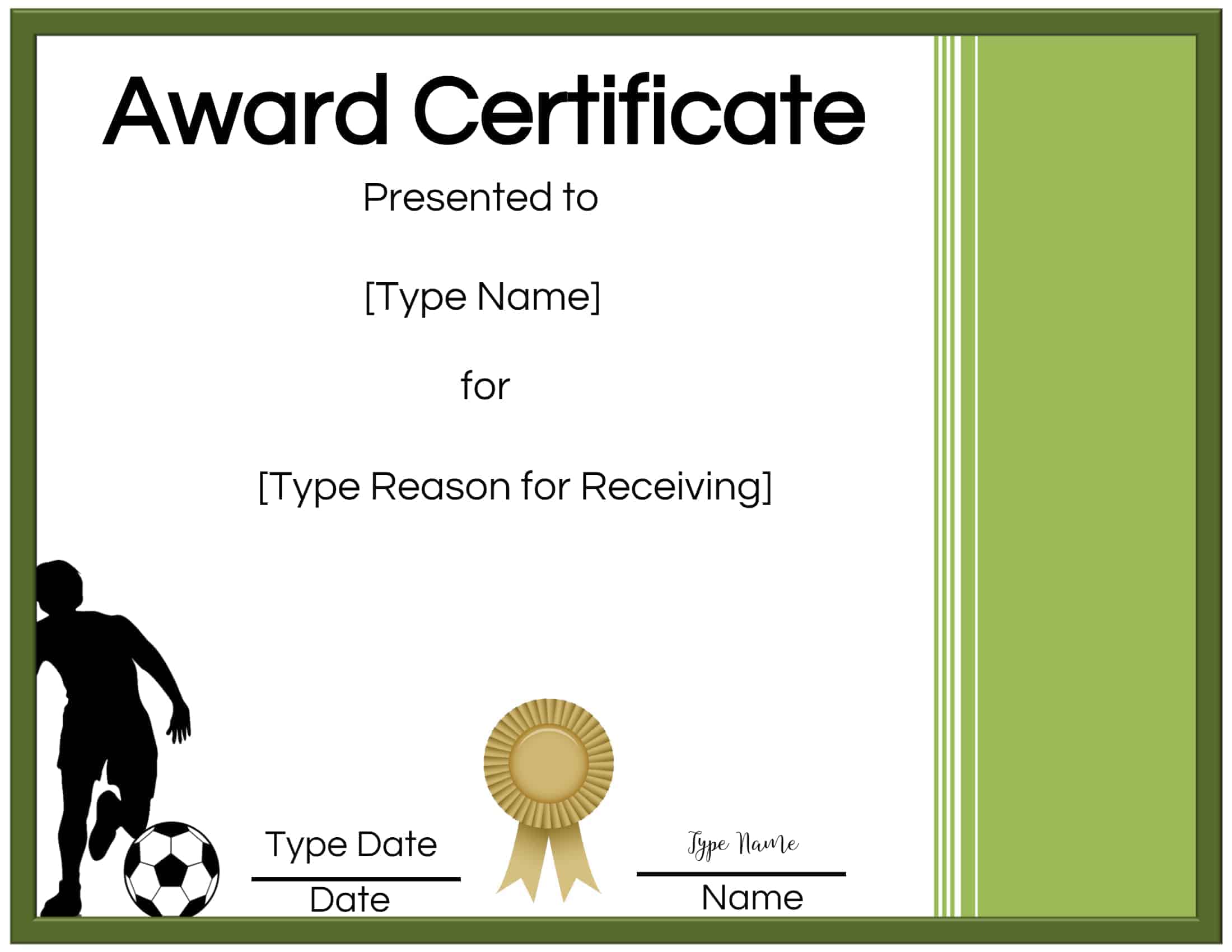 Free Soccer Certificate Maker Edit Online and Print at Home