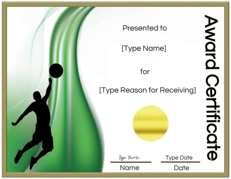 Free Volleyball Certificate | Edit Online and Print at Home