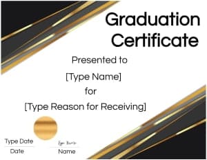 Free Graduation Certificate Template | Customize Online & Print