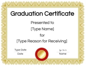 Free Graduation Certificate Template | Customize Online &amp; Print