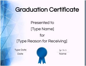 Free Graduation Certificate Template Customize Online Print