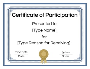 certificate de participare