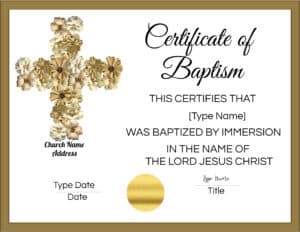 baptism certificate