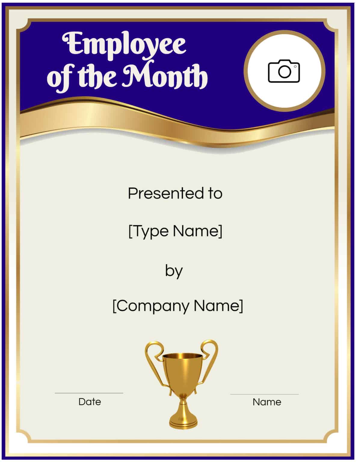 Employee Of The Month Certificate Template Customize Online