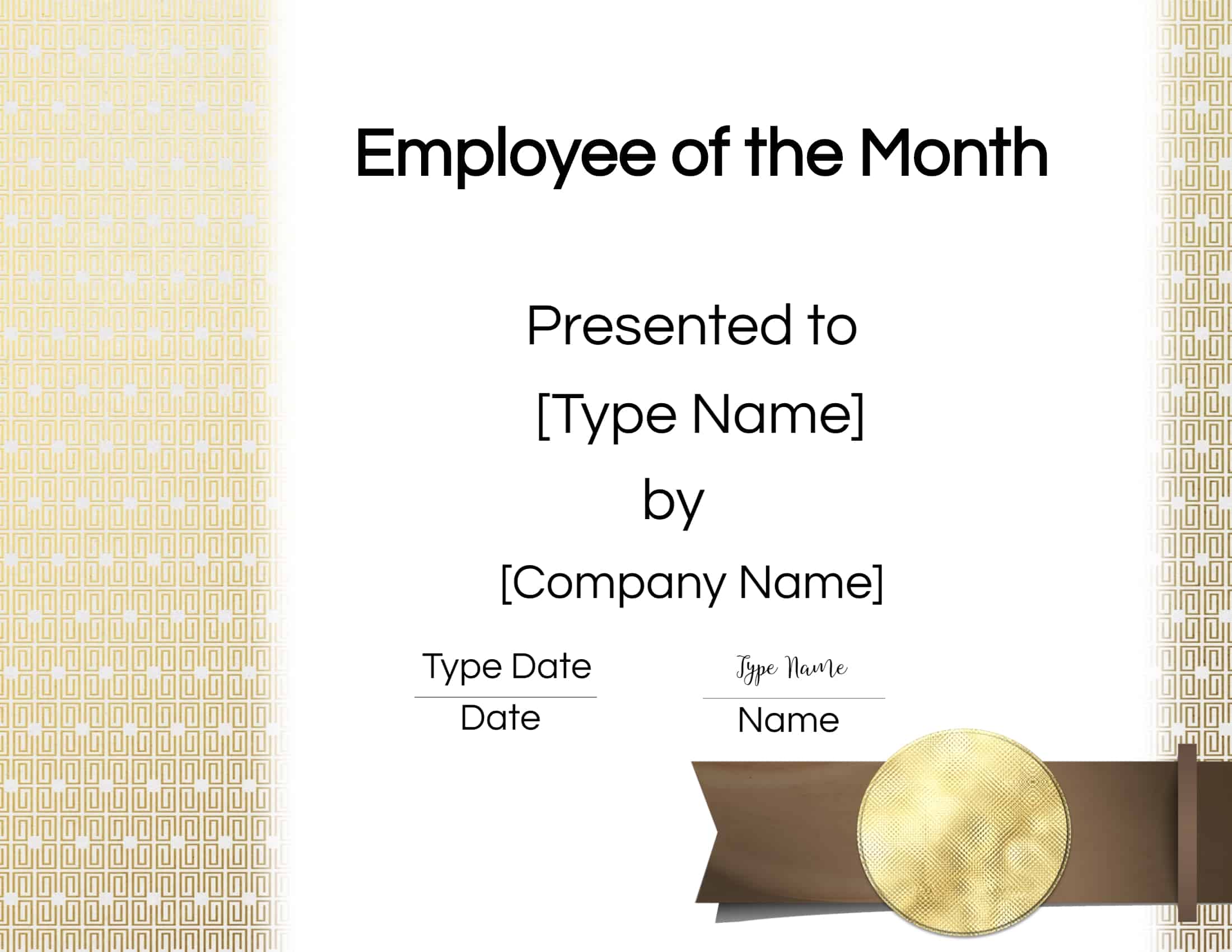 Employee of the Month Certificate Template  Customize Online In Employee Of The Month Certificate Template