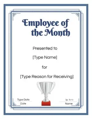 Employee Of The Month Certificate Template Customize Online Employee Of The Month Certificate Template Customize Online