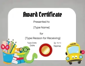 Elementary school awards