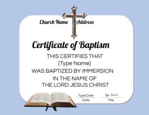 Baptism printable