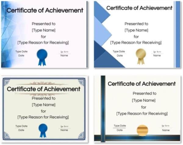 Certificados de logros