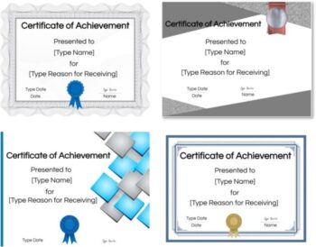 Free Printable Certificate of Achievement Template Customize Online
