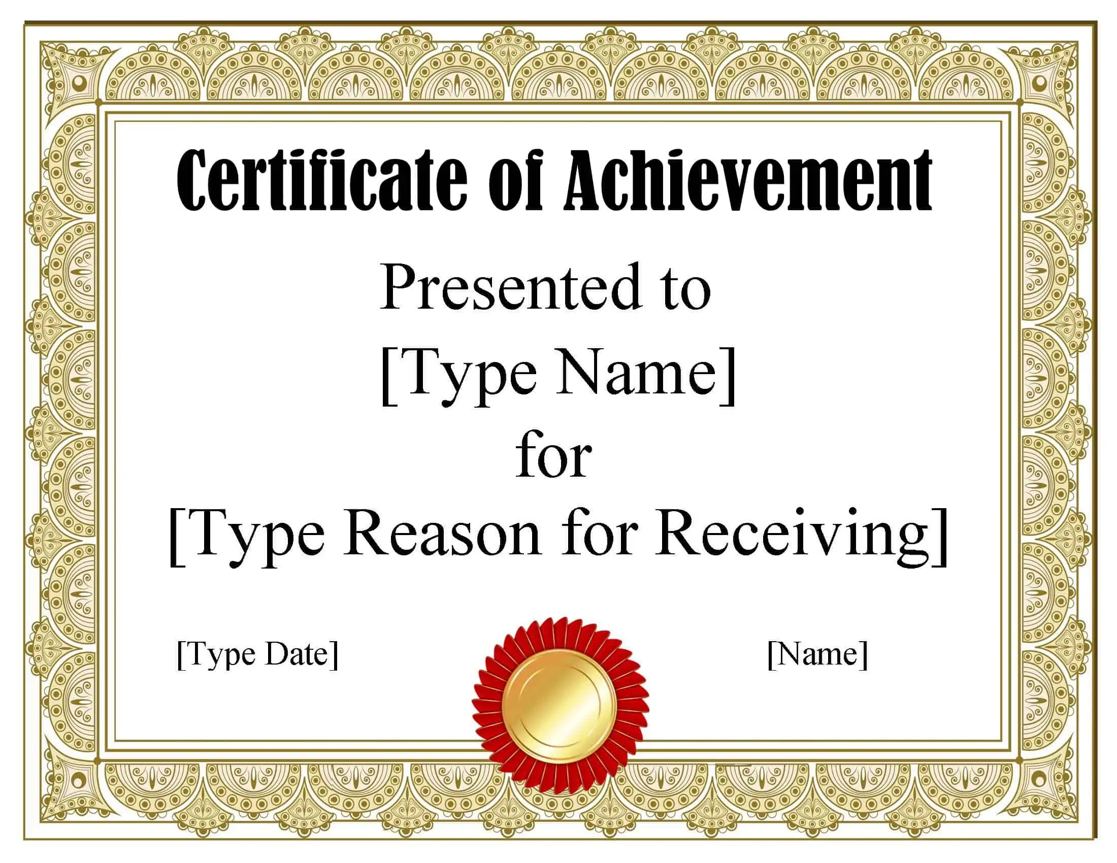 FREE Certificate Template Word  Instant Download With Regard To Microsoft Word Certificate Templates