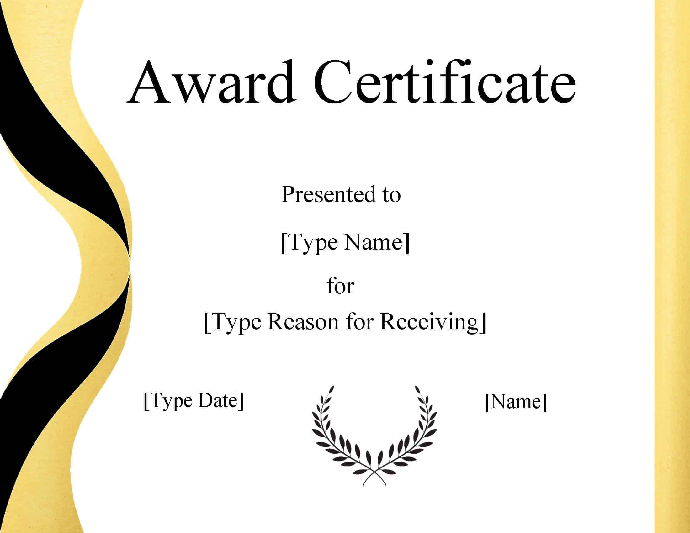 FREE Certificate Template Powerpoint  Instant Download Inside Award Certificate Template Powerpoint