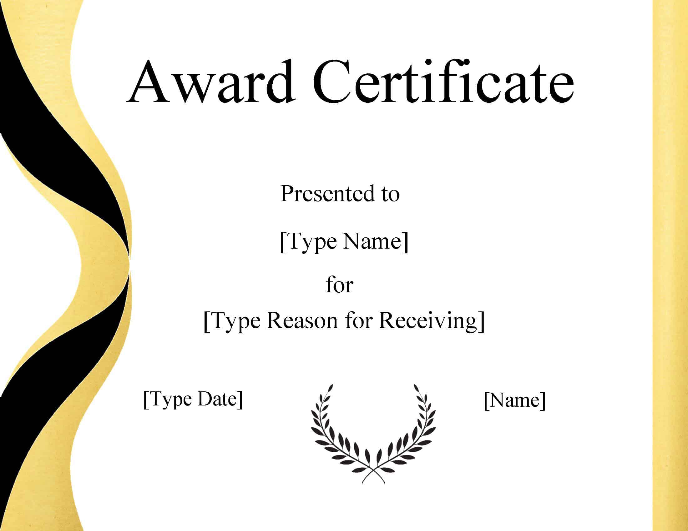 FREE Certificate Template Powerpoint  Instant Download In Powerpoint Award Certificate Template