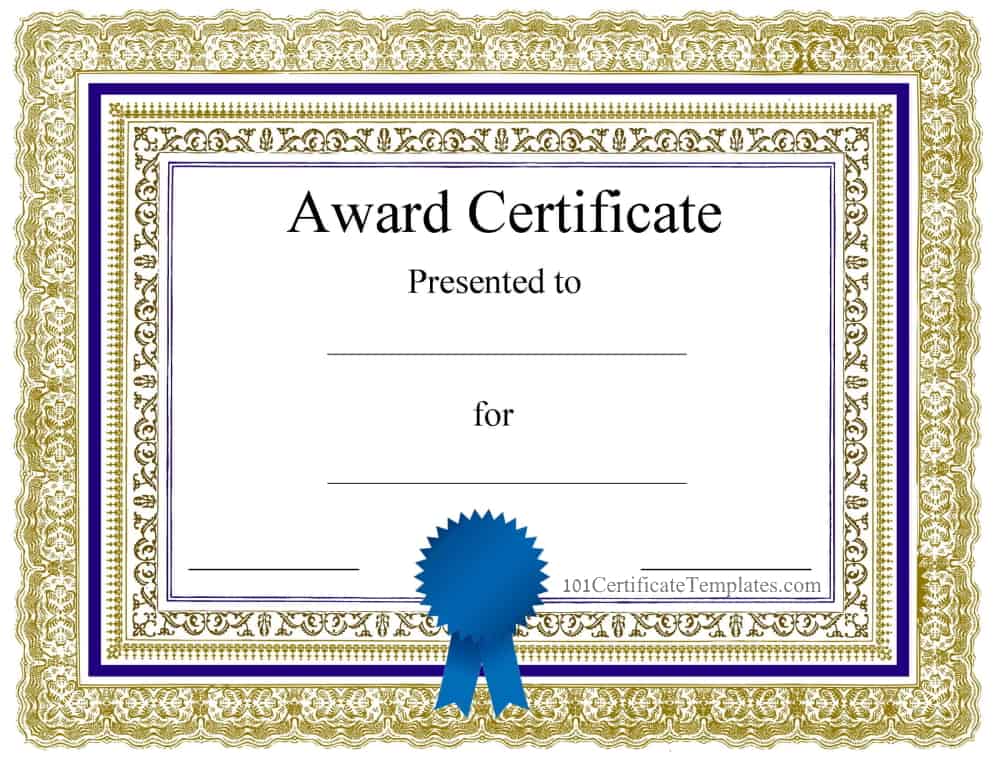 Make A Certificate Free Printable