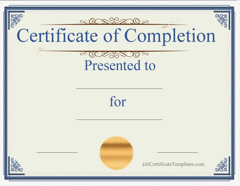 Blank Certificate Templates For Kids Sample Certificate