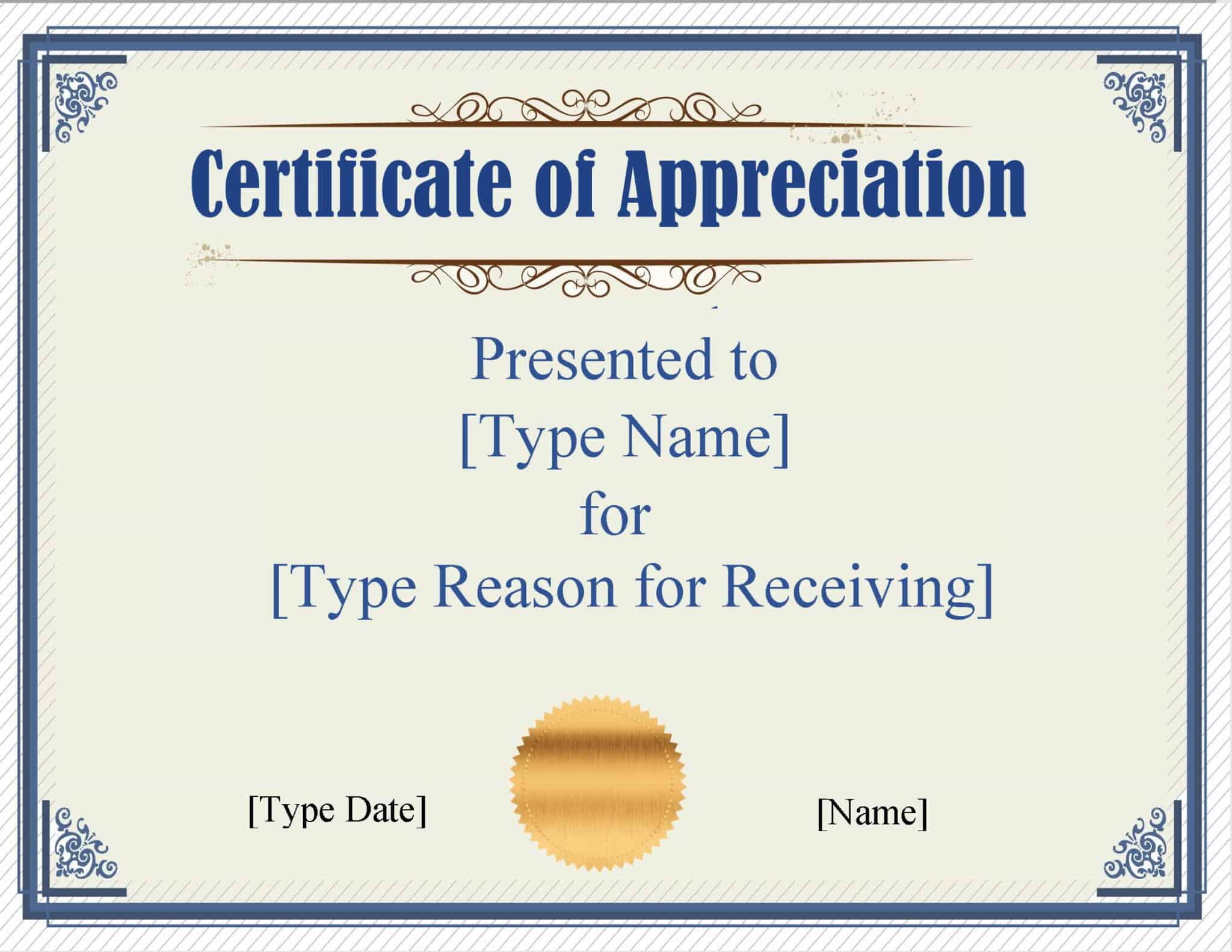 Free Certificate Template Powerpoint Instant Download