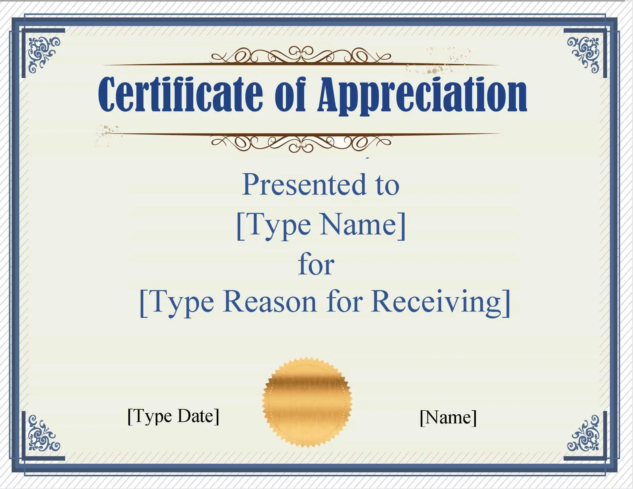 FREE Certificate Template Word  Instant Download In Free Certificate Templates For Word 2007