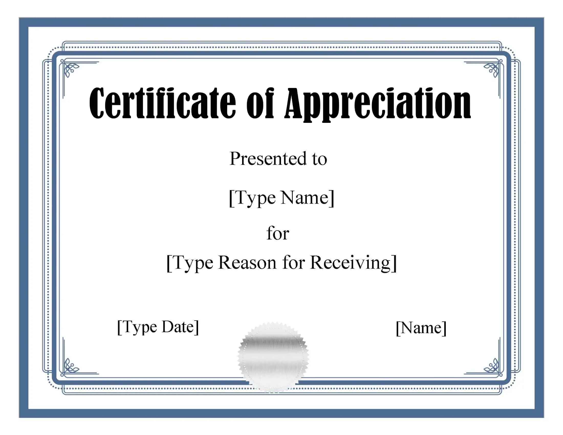 FREE Certificate Template Word  Instant Download Pertaining To Free Certificate Templates For Word 2007