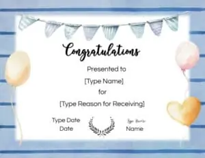 Congrats Certificate