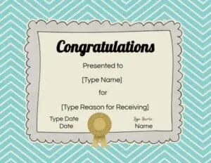 Congratulations Certificates to Print