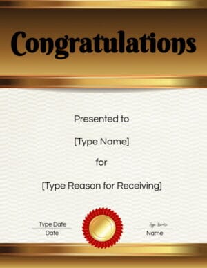 Certificate template