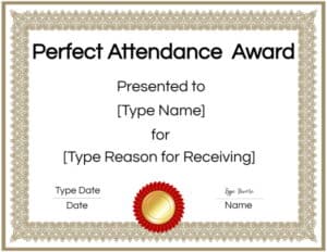 Attendance award