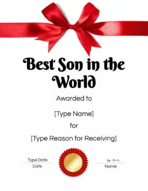 Best son in the world
