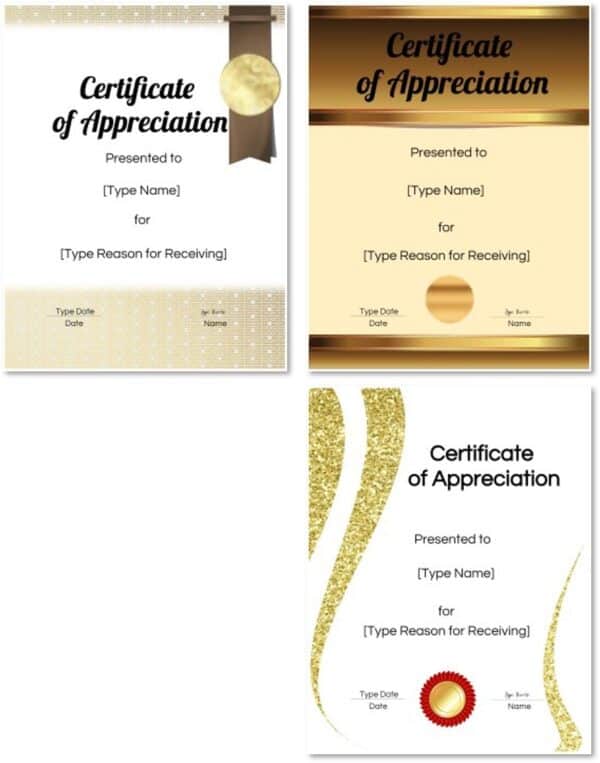 Appreciation awards