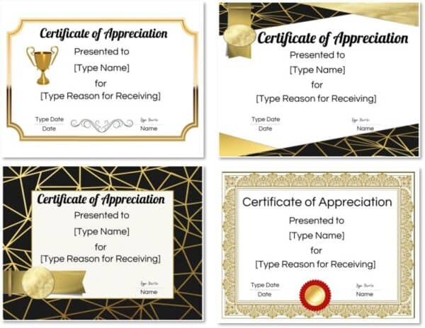 Appreciation Certificate Template