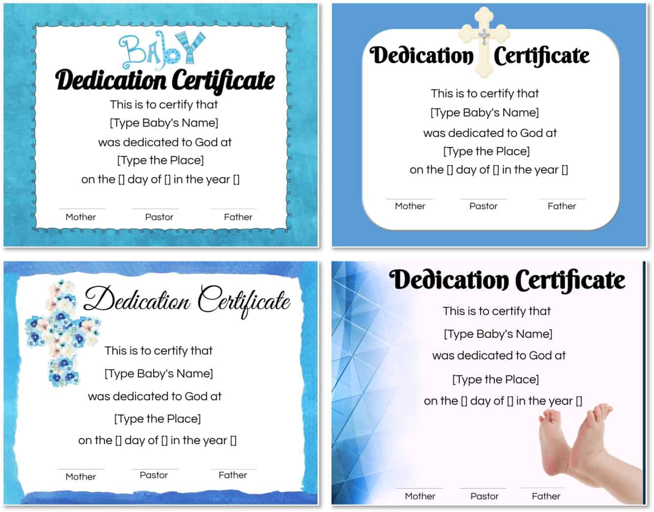 FREE Baby Dedication Certificate Editable and Printable