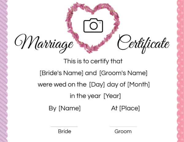 marriage certificate