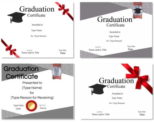 graduation certificate templates