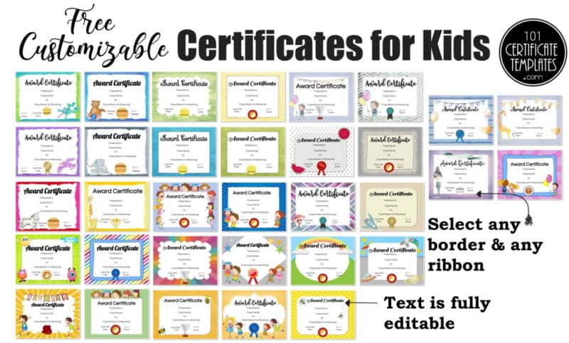 certificates for kids